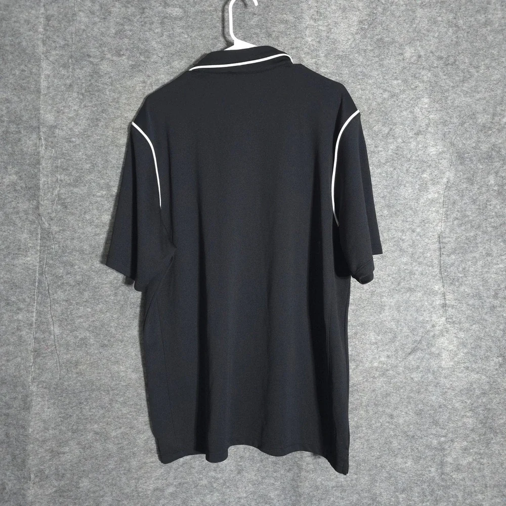 Nike UCF Basketball Polo Mens Large Black Dri-FIT Embroidered 476281-012 Piping